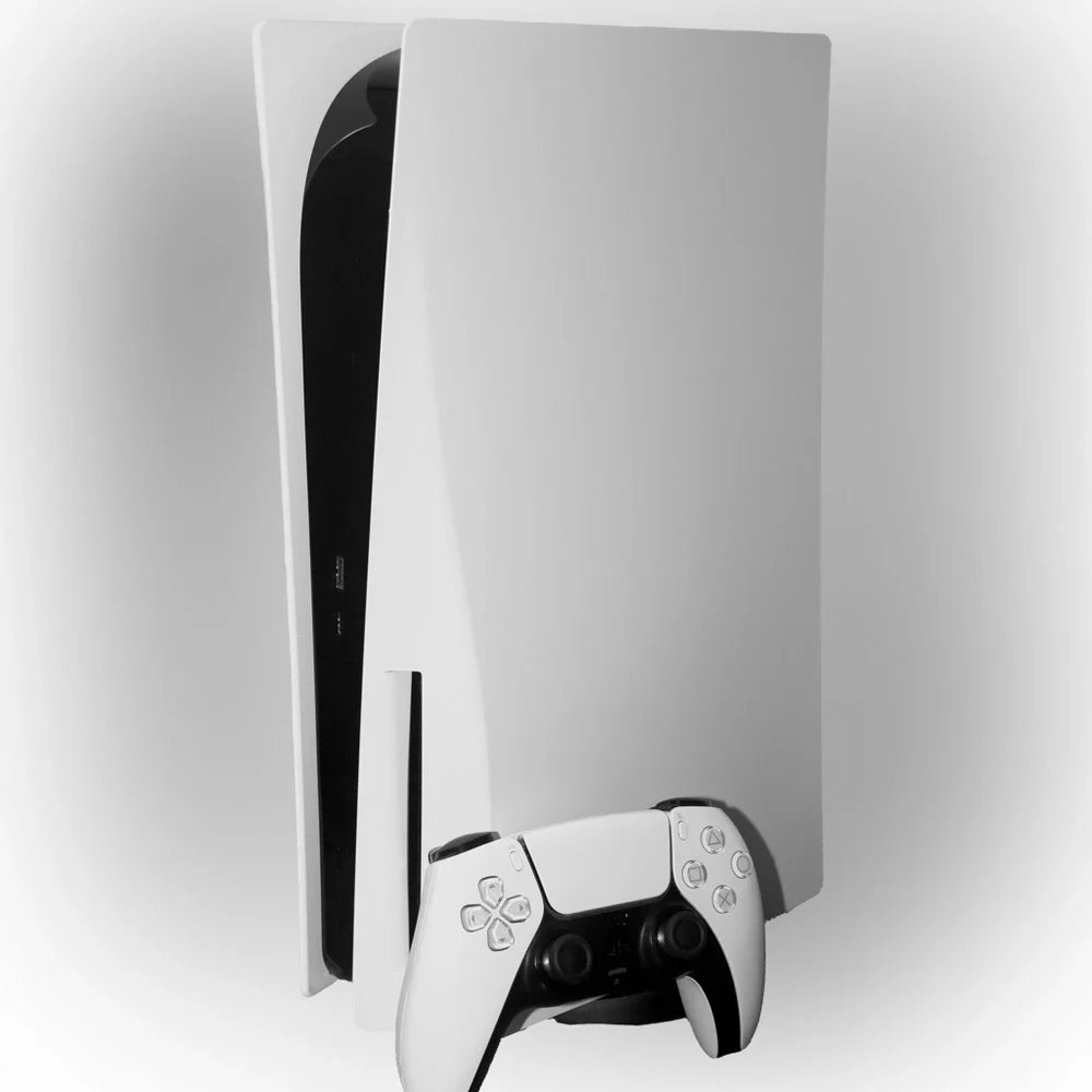 Sony Console with Black and White Design